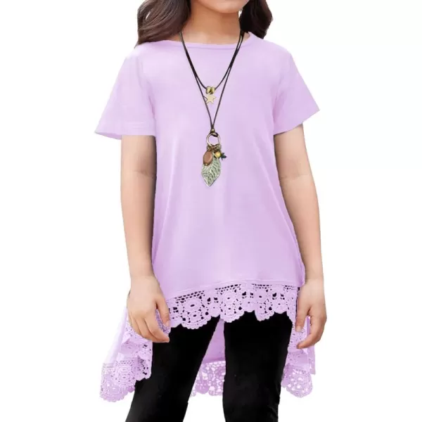 Arshiner Girls Tunic Tops Casual Basic Loose Soft Swing Pullover Long Blouse T-Shirt Tee