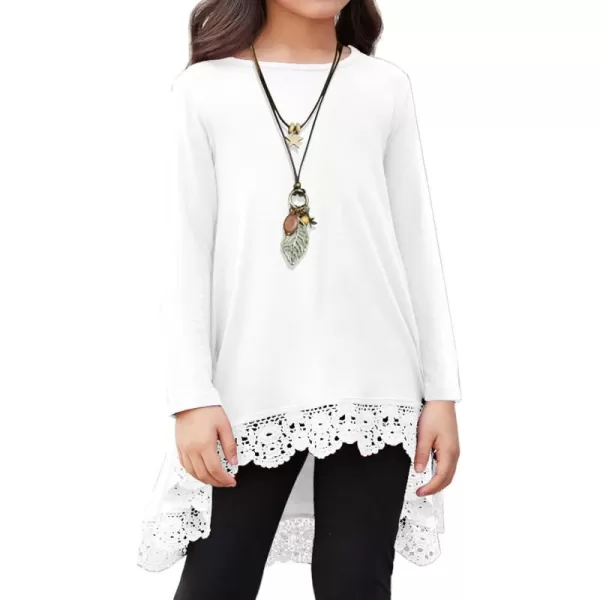 Arshiner Girls Tunic Tops Casual Basic Loose Soft Swing Pullover Long Blouse T-Shirt Tee