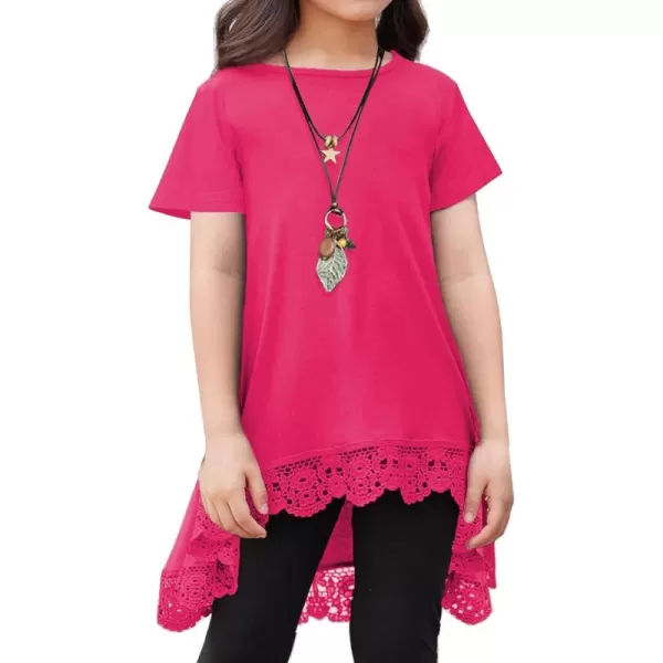 Arshiner Girls Tunic Tops Casual Basic Loose Soft Swing Pullover Long Blouse T-Shirt Tee