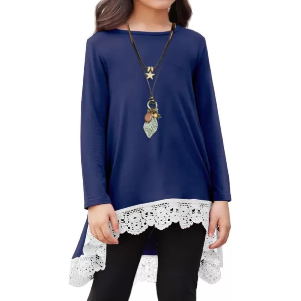 Arshiner Girls Tunic Tops Casual Basic Loose Soft Swing Pullover Long Blouse T-Shirt Tee