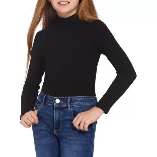Arshiner Girls Turtleneck Sweater Kids Casual Long Sleeve Knit Pullover Tops