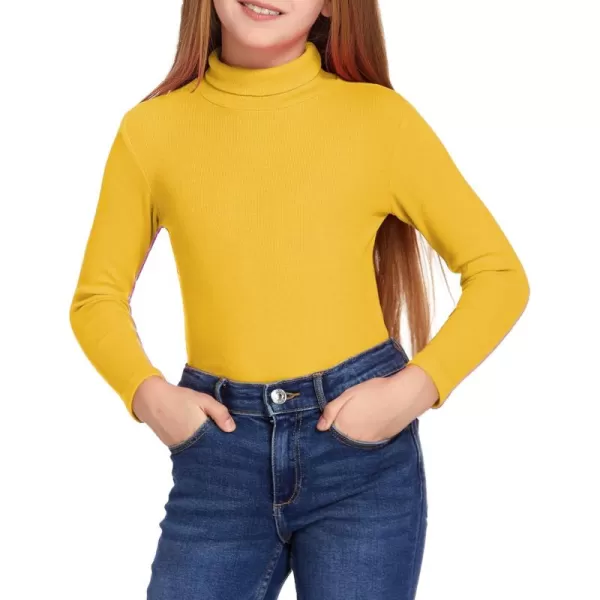 Arshiner Girls Turtleneck Sweater Kids Casual Long Sleeve Knit Pullover Tops