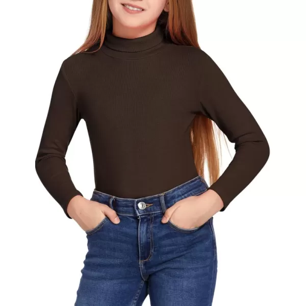 Arshiner Girls Turtleneck Sweater Kids Casual Long Sleeve Knit Pullover Tops