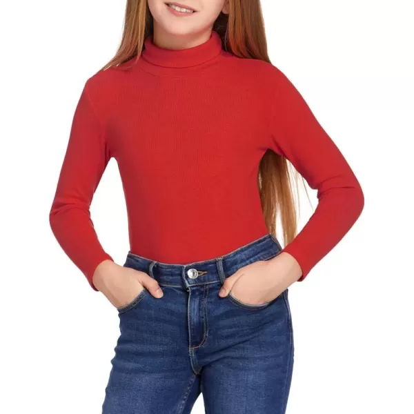 Arshiner Girls Turtleneck Sweater Kids Casual Long Sleeve Knit Pullover Tops