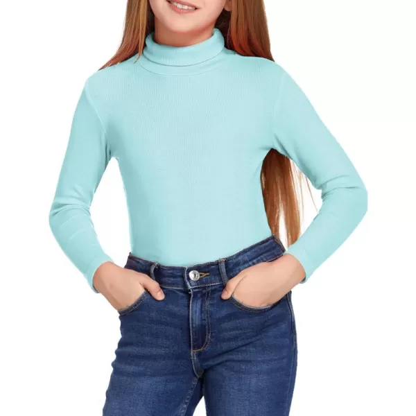 Arshiner Girls Turtleneck Sweater Kids Casual Long Sleeve Knit Pullover Tops