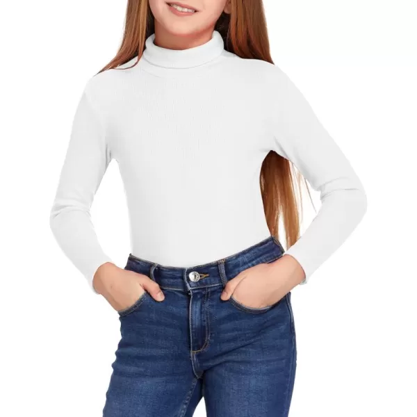 Arshiner Girls Turtleneck Sweater Kids Casual Long Sleeve Knit Pullover Tops