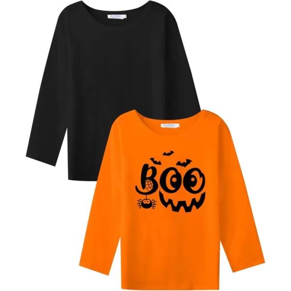 Arshiner Kids 2 Pack Long Sleeve Tees Girls Basic Tees 2pcs Shirt