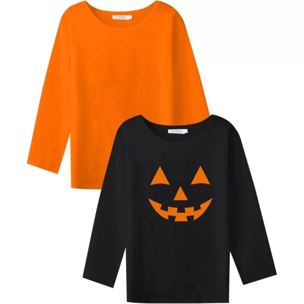 Arshiner Kids 2 Pack Long Sleeve Tees Girls Basic Tees 2pcs Shirt