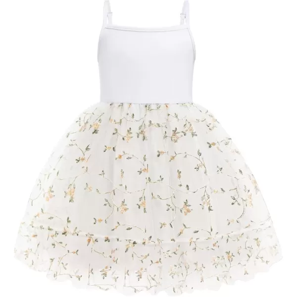 Arshiner Toddler Girls Tulle Dress Rainbow Tutu Birthday Party Princess Dresses Ruffle Hem Cami Dress Summer Outfit Size 2-6