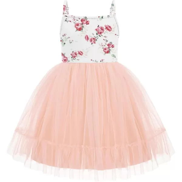 Arshiner Toddler Girls Tulle Dress Rainbow Tutu Birthday Party Princess Dresses Ruffle Hem Cami Dress Summer Outfit Size 2-6