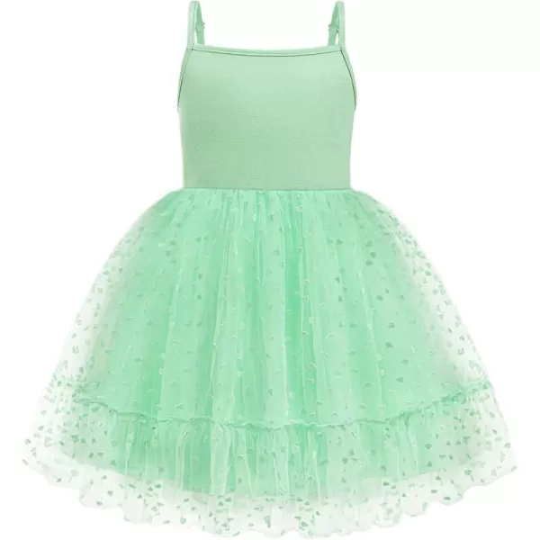 Arshiner Toddler Girls Tulle Dress Rainbow Tutu Birthday Party Princess Dresses Ruffle Hem Cami Dress Summer Outfit Size 2-6