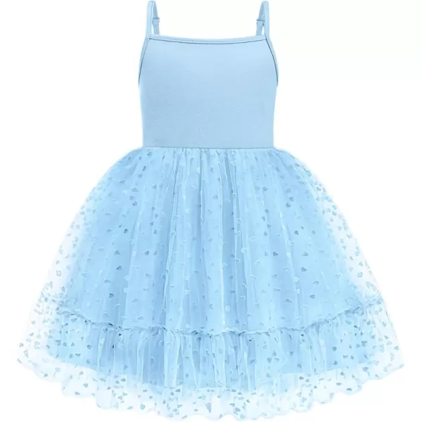 Arshiner Toddler Girls Tulle Dress Rainbow Tutu Birthday Party Princess Dresses Ruffle Hem Cami Dress Summer Outfit Size 2-6