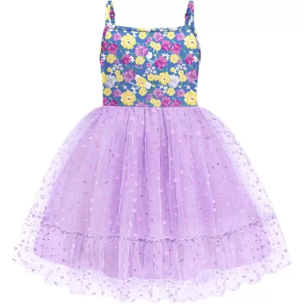 Arshiner Toddler Girls Tulle Dress Rainbow Tutu Birthday Party Princess Dresses Ruffle Hem Cami Dress Summer Outfit Size 2-6