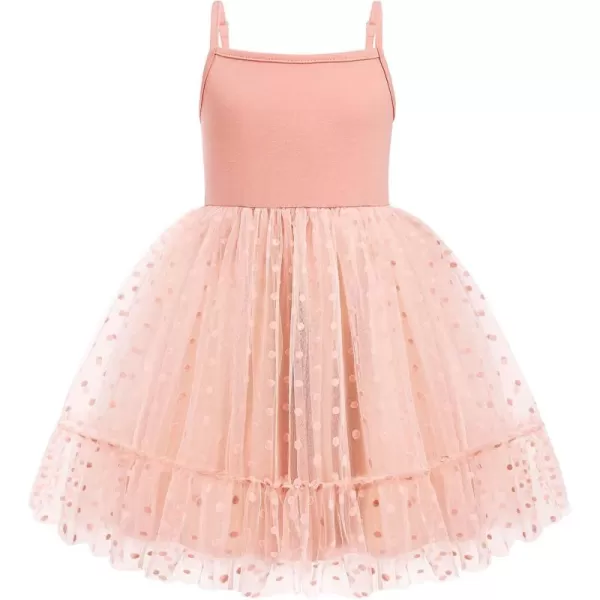 Arshiner Toddler Girls Tulle Dress Rainbow Tutu Birthday Party Princess Dresses Ruffle Hem Cami Dress Summer Outfit Size 2-6