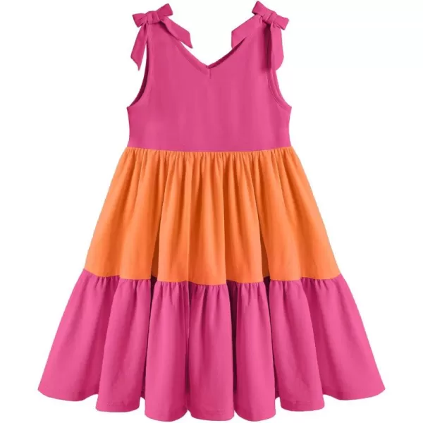 Arshiner Toddler Summer Dress Little Girls Casual Beach Party Bowknot Sling Sundress with Pocket