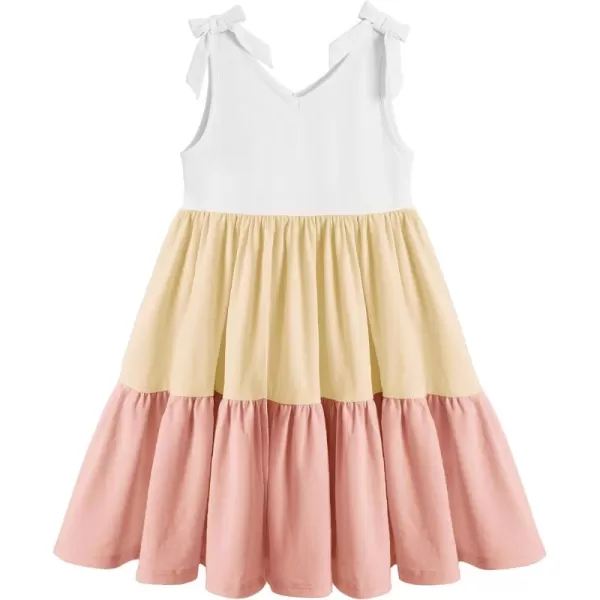 Arshiner Toddler Summer Dress Little Girls Casual Beach Party Bowknot Sling Sundress with Pocket