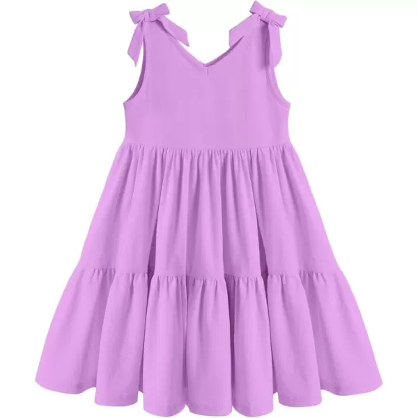 Arshiner Toddler Summer Dress Little Girls Casual Beach Party Bowknot Sling Sundress with Pocket