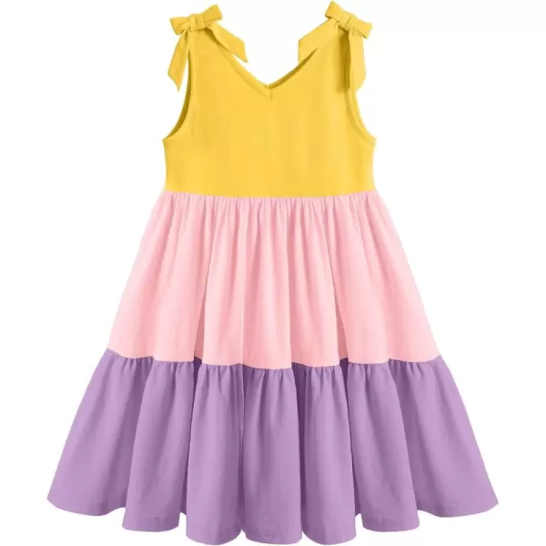 Arshiner Toddler Summer Dress Little Girls Casual Beach Party Bowknot Sling Sundress with Pocket