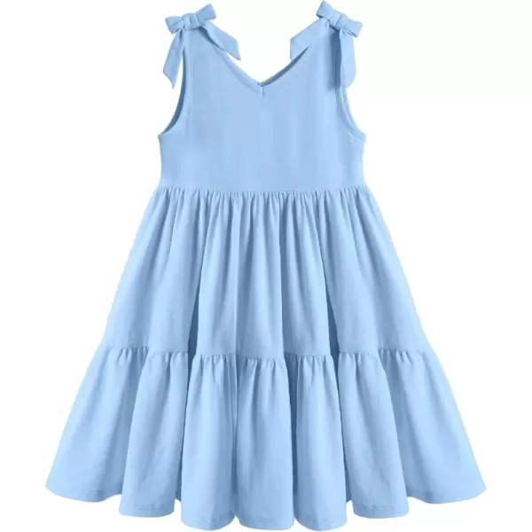 Arshiner Toddler Summer Dress Little Girls Casual Beach Party Bowknot Sling Sundress with Pocket