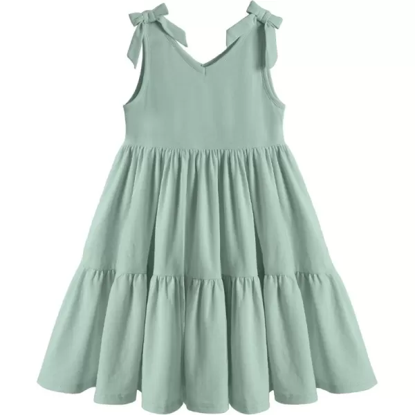 Arshiner Toddler Summer Dress Little Girls Casual Beach Party Bowknot Sling Sundress with Pocket