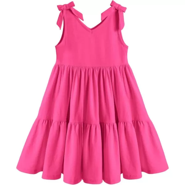 Arshiner Toddler Summer Dress Little Girls Casual Beach Party Bowknot Sling Sundress with Pocket