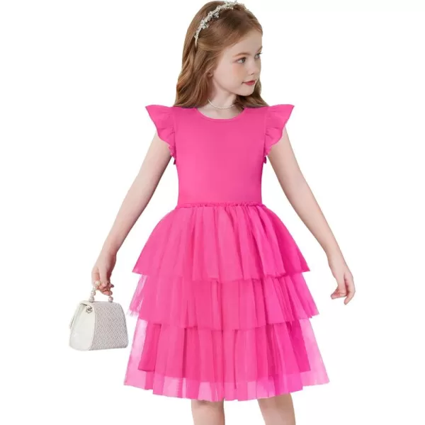 Arshiner Toddler Tutu Dress Girls Fluffy Tiered Summer Dresses Cute Party Tulle Sundress for Kids 2-7Y