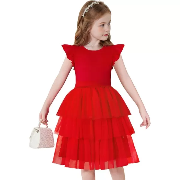 Arshiner Toddler Tutu Dress Girls Fluffy Tiered Summer Dresses Cute Party Tulle Sundress for Kids 2-7Y