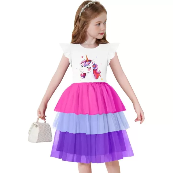 Arshiner Toddler Tutu Dress Girls Fluffy Tiered Summer Dresses Cute Party Tulle Sundress for Kids 2-7Y