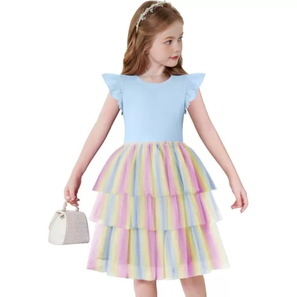 Arshiner Toddler Tutu Dress Girls Fluffy Tiered Summer Dresses Cute Party Tulle Sundress for Kids 2-7Y
