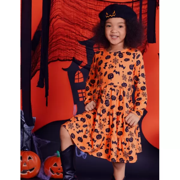 Arshiner Girl Long Sleeve Dress Tiered Ruffle Swing Tunic Shirt Dress