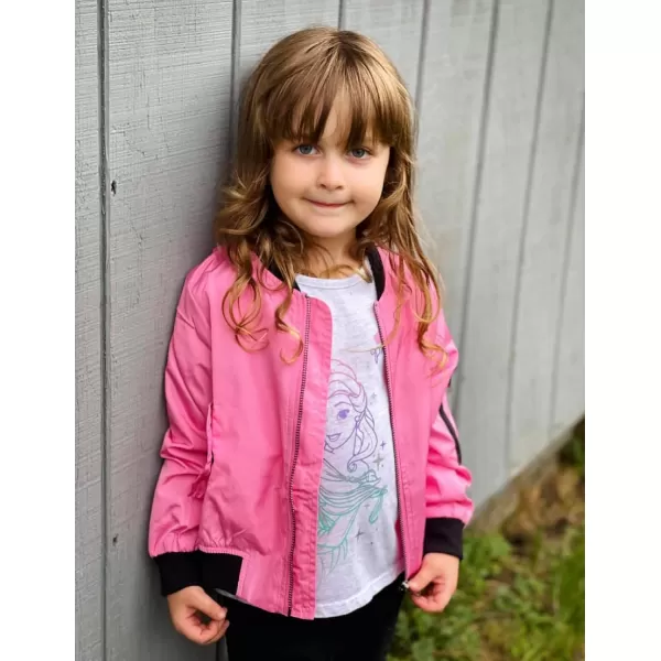 Arshiner Girls Bomber Jacket Casual Coat Zip Up Outerwear with Pockets for 4-12 Years