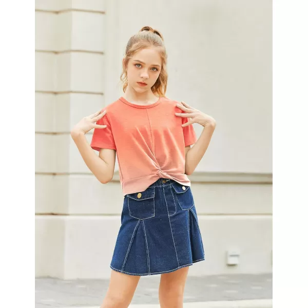 Arshiner Girls Clothing Sets Tie Dye Twist Front Tops &amp; Sweatpants Outfits Sportwear Sweatsuits Tracksuits 4-13 Year