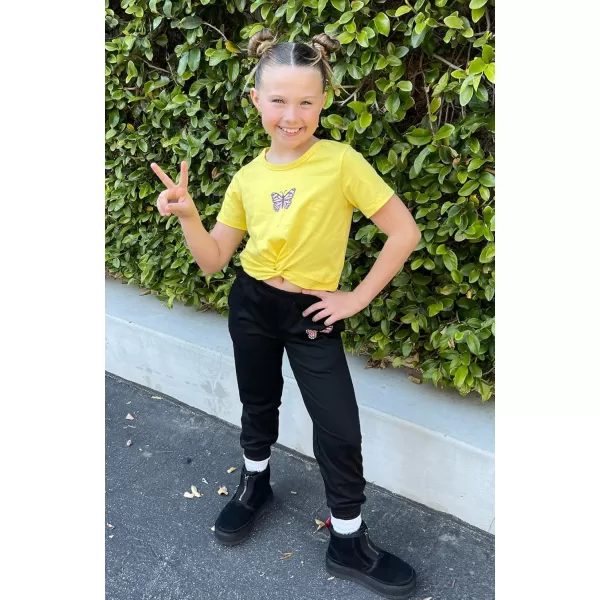 Arshiner Girls Clothing Sets Tie Dye Twist Front Tops &amp; Sweatpants Outfits Sportwear Sweatsuits Tracksuits 4-13 Year