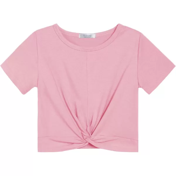 Arshiner Girls Clothing Sets Tie Dye Twist Front Tops &amp; Sweatpants Outfits Sportwear Sweatsuits Tracksuits 4-13 Year