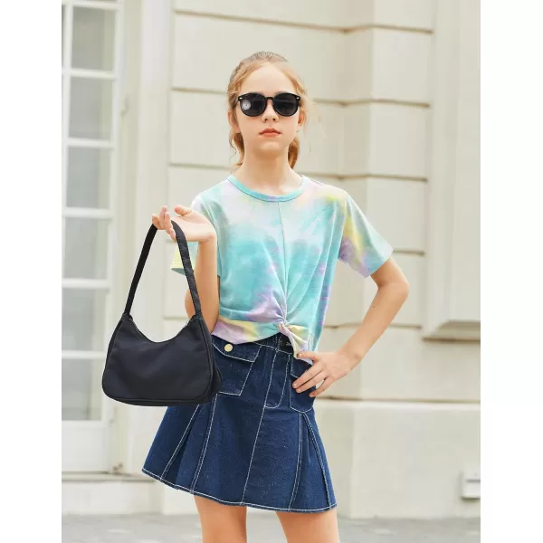 Arshiner Girls Clothing Sets Tie Dye Twist Front Tops &amp; Sweatpants Outfits Sportwear Sweatsuits Tracksuits 4-13 Year