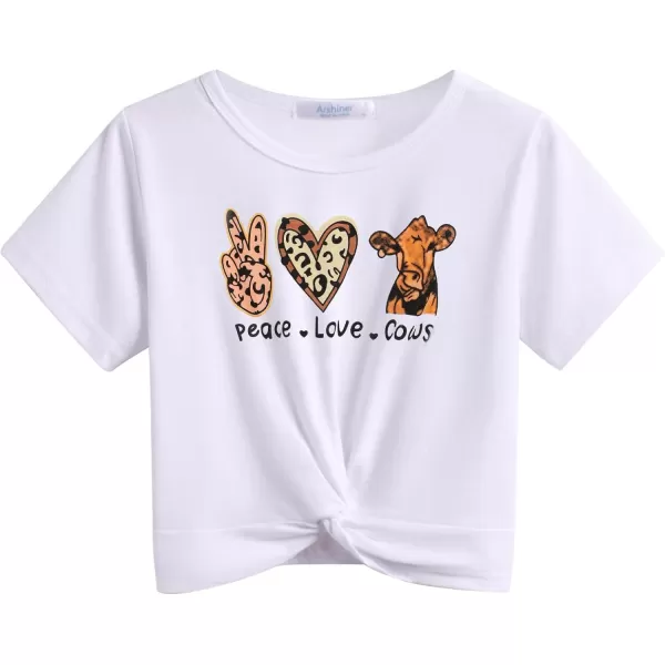 Arshiner Girls Clothing Sets Tie Dye Twist Front Tops &amp; Sweatpants Outfits Sportwear Sweatsuits Tracksuits 4-13 Year