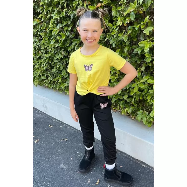 Arshiner Girls Clothing Sets Tie Dye Twist Front Tops &amp; Sweatpants Outfits Sportwear Sweatsuits Tracksuits 4-13 Year