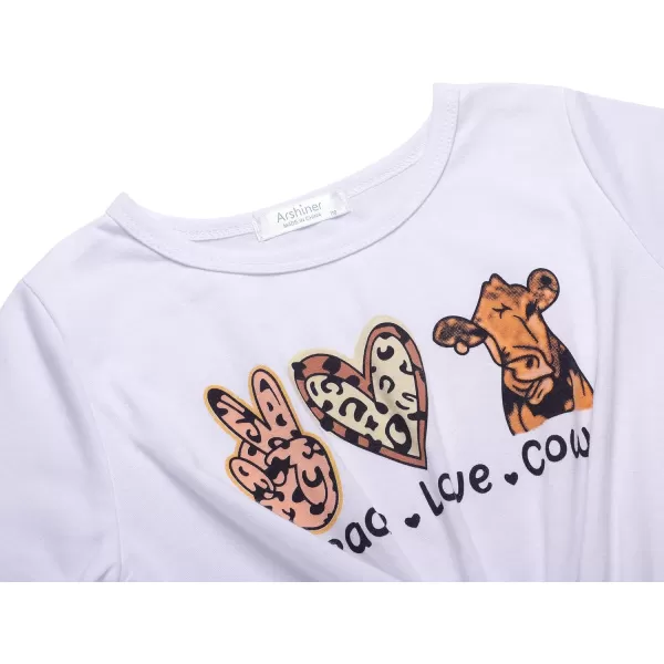 Arshiner Girls Clothing Sets Tie Dye Twist Front Tops &amp; Sweatpants Outfits Sportwear Sweatsuits Tracksuits 4-13 Year