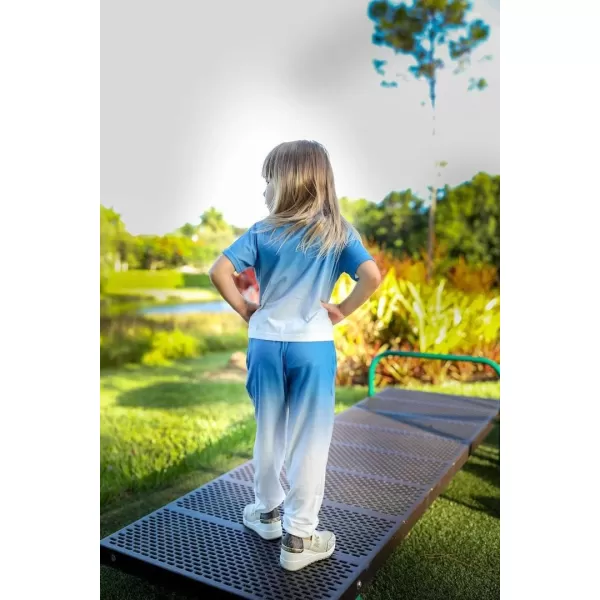 Arshiner Girls Clothing Sets Tie Dye Twist Front Tops &amp; Sweatpants Outfits Sportwear Sweatsuits Tracksuits 4-13 Year