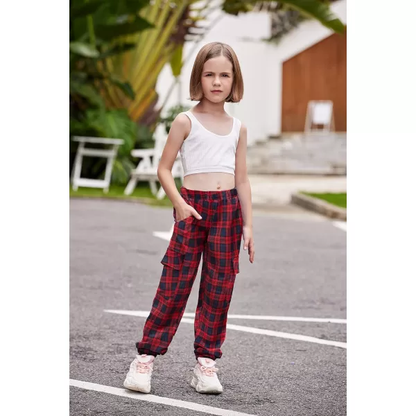 Arshiner Girls Joggers Sweatpants Kids Cargo Loose High Waisted Pants with Pockets 5-16 Years
