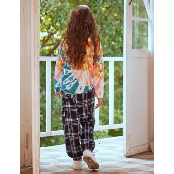 Arshiner Girls Joggers Sweatpants Kids Cargo Loose High Waisted Pants with Pockets 5-16 Years