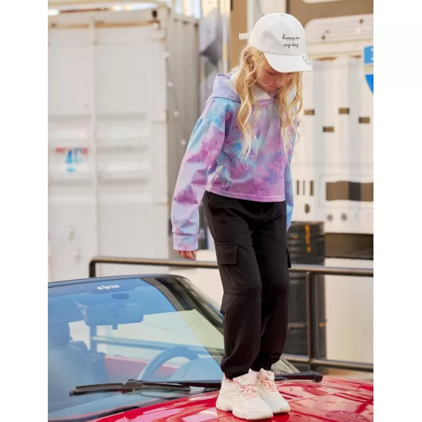 Arshiner Girls Joggers Sweatpants Kids Cargo Loose High Waisted Pants with Pockets 5-16 Years