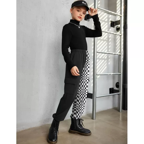 Arshiner Girls Joggers Sweatpants Kids Cargo Loose High Waisted Pants with Pockets 5-16 Years