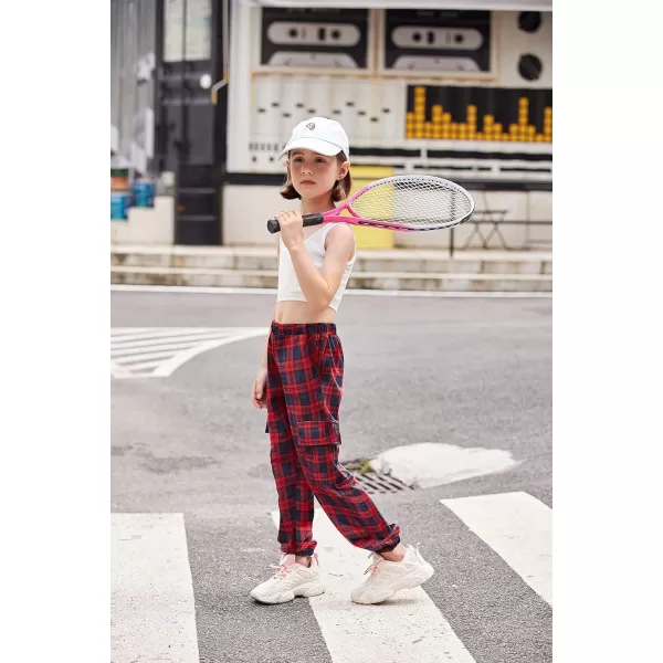 Arshiner Girls Joggers Sweatpants Kids Cargo Loose High Waisted Pants with Pockets 5-16 Years