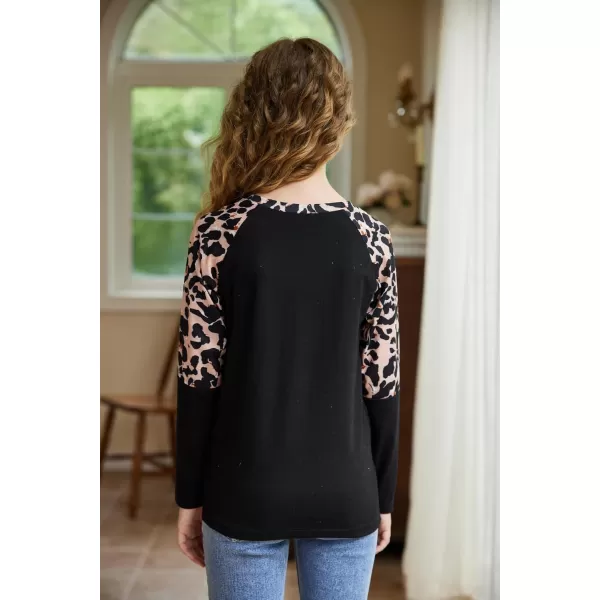 Arshiner Girls Long Sleeve Shirts Color Block Casual Cute Top Tee Blouse with Fashion Pocket