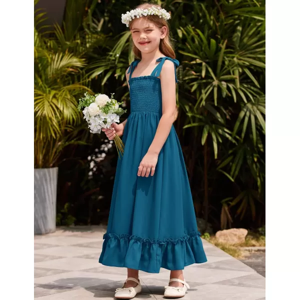 Arshiner Girls Summer Dress Boho Beach Casual Smocked Maxi Dresses 6-13 Years