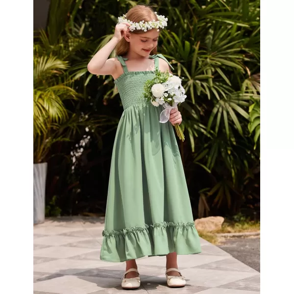 Arshiner Girls Summer Dress Boho Beach Casual Smocked Maxi Dresses 6-13 Years