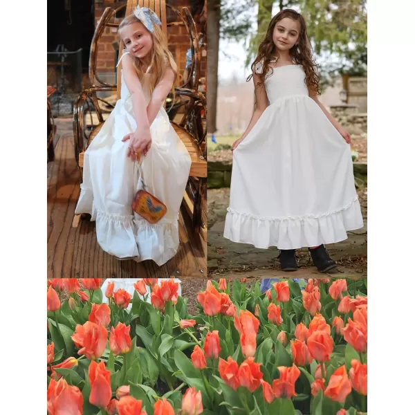 Arshiner Girls Summer Dress Boho Beach Casual Smocked Maxi Dresses 6-13 Years