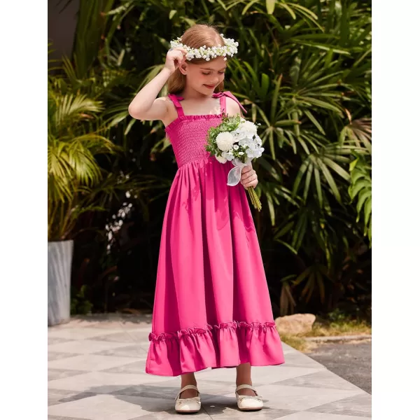 Arshiner Girls Summer Dress Boho Beach Casual Smocked Maxi Dresses 6-13 Years
