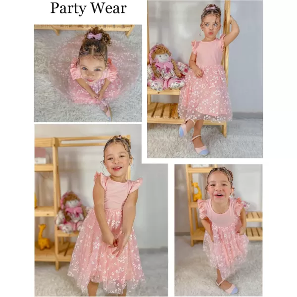 Arshiner Toddler Tutu Dress Little Girls Fluffy Summer Dresses Casual Party Tulle Sundress for Kids 2-6Y